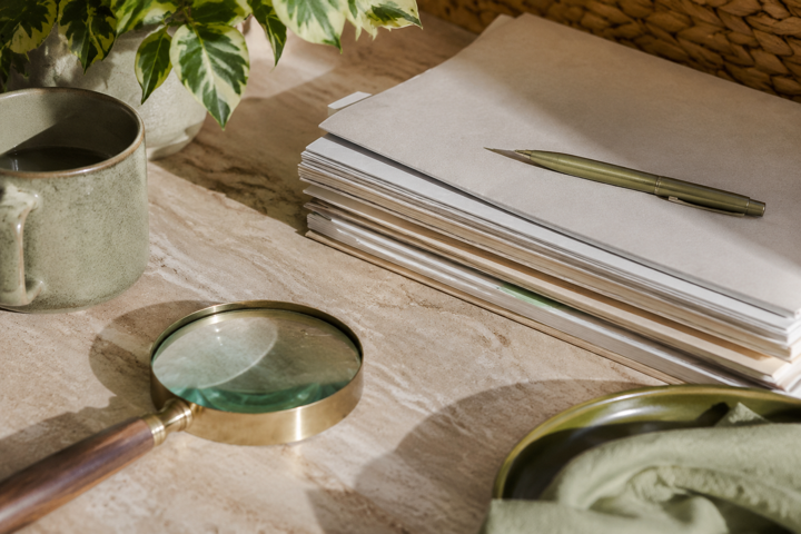 Beauty products arranged for partner research